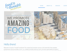 Tablet Screenshot of foodforthoughtpromotions.com